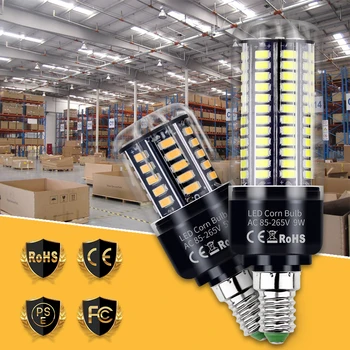האמפולה E27 LED תירס אור 110V Led Candel Bulb E14 שנדליר מנורת LED 220V Bombillas B22 באנרגית אור הזרקורים עבור מקורה