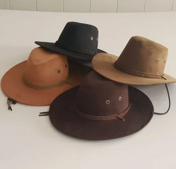 אנשים של קיץ, שמש כובע מוצק צבע מגניב המערבי כובע רגיל צבע מוצק של גברים לשיא כובע גדול המערבי חבל אביר כובע בוקרים