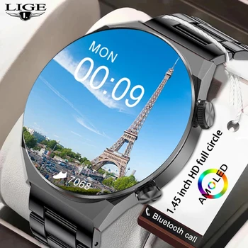 LIGE HD מסך חכם שעון גברים קצב הלב, לחץ הדם Smartwatch לישון כושר גשש חיוג שיחה Smartwatch עבור Xiaomi 2022