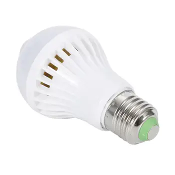 הנורה E27 תנועה הפעלת אורות חיישן תנועה חדשניים לחיסכון באנרגיה חכם בבית חכם, חיישני תנועה טבעית אור לבן