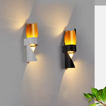 מודרני פשוט LED חיצוני עמיד למים מנורת קיר אלומיניום העליון והתחתון תאורת חצר גן הקיר החיצוני Lighti גופי