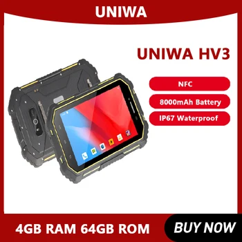 UNIWA HV3 Tablet 7.0 Inch FHD אנדרואיד 9.0 Smartphon 4GB RAM 64GB ROM NFC טלפון 13MP 8000mAh סוללה נייד עמיד למים IP67