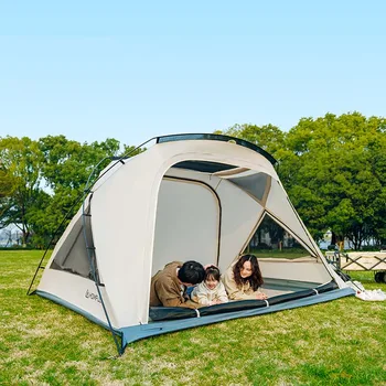 חדש אוהל חיצוני נייד מתקפל קמפינג ציוד מלא וsunproof מעובה אטים לגשם פארק, פיקניק, קמפינג מקורה