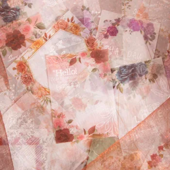 40 חבילות הסיטוניים פרח צמח רוז רקע הגבול חומר נייר דיו לבן תמיכה הקולאז ' יכול להיות כתוב 8 סוגים
