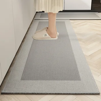 המטבח שטיח הרצפה שמן הוכחה עמיד למים Wipeable לשטוף חינם הרצועה הארוכה שטיח מלוכלך עמיד בפני שמן קליטת המים-קליטת השטיח