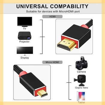 HDMI-compatibleCable מתאם 4K 60Hz 1080P Ethernet אודיו צמה כבלים עבור מצלמת HDTV PS3 XBOX PC 1m 2m 3m