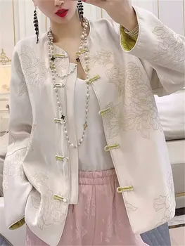 אופנה מודרנית נקבה טאנג חליפה אלגנטיות אתני Harajuku בציר נשים מעיל בסגנון סיני בגדים אביב סתיו ז ' קטים מקרית