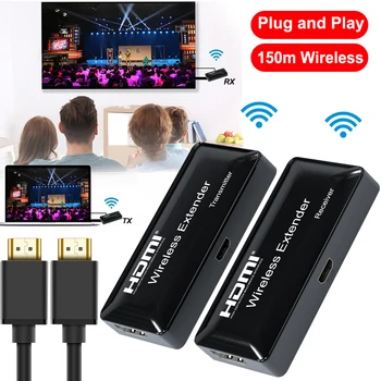 150m Mini Wireless HDMI Extender אודיו וידאו משדר ומקלט טלוויזיה תקע מתאם תצוגה עבור PS4 המצלמה למחשב טלוויזיה מקרן