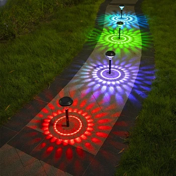 4Pcs אנרגית שמש קומה אורות חיצוני LED חצר וילה גן הדשא סט מסיבת חג קישוט האווירה קטן מנורות הרצפה