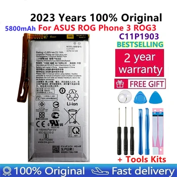 100% מקורי חדש באיכות גבוהה 6000mAh C11P1903 טלפון החלפה סוללה עבור ASUS רוג ' טלפון 3 ROG3 ZS661KS Bateria סוללות