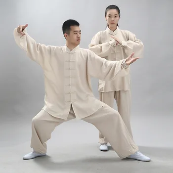 Yourqipao טאי צ 'י מדים סינית מסורתית בגדים שרוול ארוך וושו קונג פו בוקר פעילות גופנית צוות טאי-צ' י על הבמה