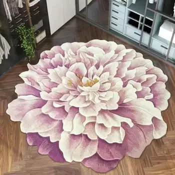 מודרני פלאפי עלה כותרת פרח השטיח בסלון קישוט הבית שטיחים שטח חדר השינה ליד המיטה כיסא המחשב שטיח נגד החלקה שטיח הרצפה