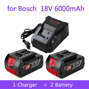 18V Batterie 6,0 אה für Bohrmaschine 18V ליתיום-ionen-akku BAT609, BAT609G, BAT618, BAT618G, BAT614 + 1 Ladegerät