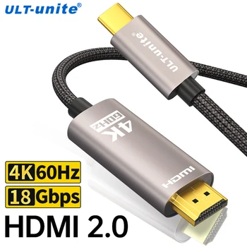 USB C כבל HDMI 4K60Hz UHD סוג C ל-HDMI Converter for MacBook Pro אוויר iPadPro Samsung Galaxy Pixelbook XPS טלוויזיה מתאם HDMI