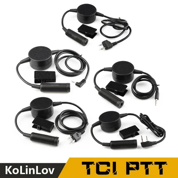 טקטי אוזניות TCI דיבור / שידור מתאם עבור קנווד ם מידלנד מוטורולה תקע של מכשיר קשר BaoFeng UV-82 רדיו אוזניות דיבור / שידור הכנס
