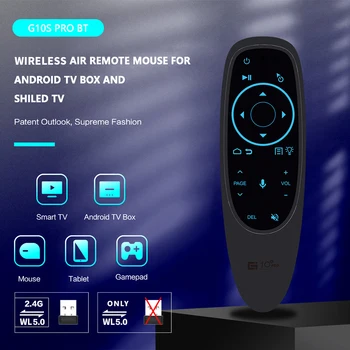 G10S Pro הקול שלט רחוק 2.4 G Bluetooth 5.0 Wireless אוויר עכבר ג ' ירוסקופ עם תאורה אחורית חכמה בקר טלוויזיה עבור אנדרואיד הטלוויזיה Box