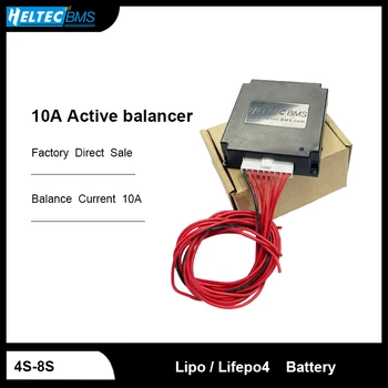 חדש Heltec 4S 6S 8S 10A פעיל איזון/סוללה אקולייזר Li-ion/lifepo4/LTO שנאי שכיבות למשוך המתקן משוב איזון