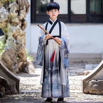 הקיץ דק ילדים בנים Hanfu העתיקה תחפושות אומנויות לחימה תלבושות בסגנון סיני הקיץ Cosplay ביצועים תחפושות