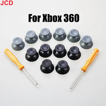 חדש 7pcs/סט שחור אפור 3d מקל אנלוגי עבור ה-Xbox 360 בקר Thumbsticks כובעים עבור X box 360 Gamepad תיקון חלקים עם כלי