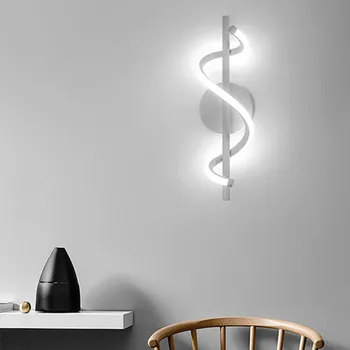 מודרני יצירתי סיבוב LED מנורת קיר נורדי בבית מינימליסטי מתכת מנורות קיר הסלון לחדר האוכל שליד המיטה רקע קיר בהיר