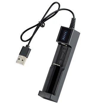 1 חריץ 18650 USB סוללה מטען נורית חיווי טעינה חכם עבור 14500 16650 14650 18500 סוללת ליתיום נטענת מטען
