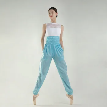 בלט מכנסיים למבוגרים גבוהה המותניים לרקוד תרגול יציאה מכנסי אימון ריצה ספורט מכנסיים אופנתיים Dancewear במשקל להתחמם