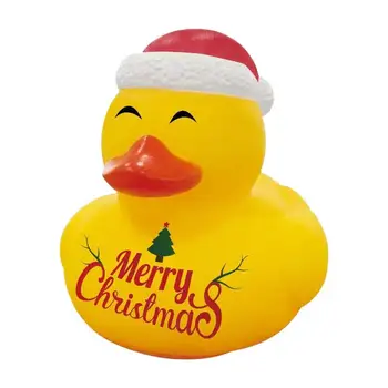 תינוק חג המולד ברווזים צעצועים לילדים אמבטיה ומקלחת צעצוע צף המצפצף ברווז נשמע מצחיק שחייה במים לשחק את המשחק מתנה לילדים