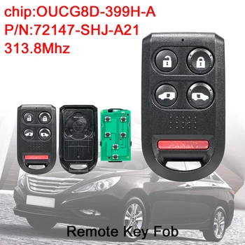 4 כפתורי + 1 313.8 MHz Keyless מרחוק המכונית Fob מפתח OUCG8D-399H-A 72147-SHJ-A21 על הונדה אודיסיאה 2005 2006 2007 2008 2009 2010