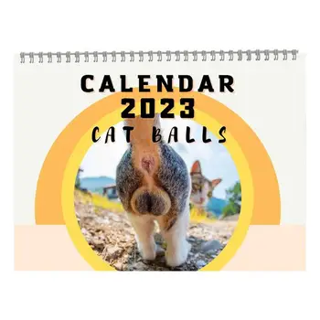 חתולים חמורים הביצים לוח שנה חדש 2023 בעלי חיים חתול לוח שנה בבית קישוט סלון חדש שנה מתנות חג המולד עבור אוהבי חתולים