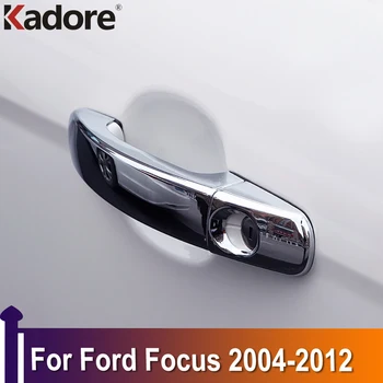 עבור פורד פוקוס 2004-2008 2009 2010 2011 2012 Chrome הידית בצד לכסות לקצץ מגן קישוט רכב החיצוני אביזרים