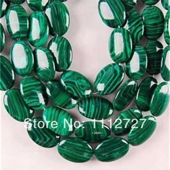 13X18MM אופנה ירוק מלכיט תכשיטים אבן סגלגל חופשי חרוזים בעבודת יד תכשיטי אופנה מכינה לעיצוב 15