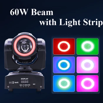 סופר מבריק Led 60W RGBW 4IN1 קרן הראש נע אור עם SMD5050 RGB LED אפקטים של תאורה הבמה די ג ' יי דיסקו DMX לשליטה אורות