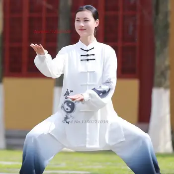 2023 סיני משובח קונג פו טאי צ 'י בגדים אומנויות לחימה בגדים טאי צ' י הדפסת צבע taijiquan אימון וושו חליפה