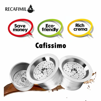 נירוסטה למילוי חוזר Cafissimo קלאסי קפה קפסולות לשימוש חוזר קפה פודים עבור K דמי Cafeteira Caffitaly & Tchibo המכונה