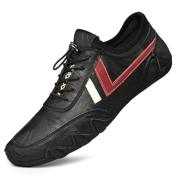 המקורי של גברים נעלי ספורט 2023 תפירה גברים נעליים מזדמנים תחרה למעלה שטוח נעליים חדש האביב Autumnsolid צבע הנעל Zapatillas Hombre