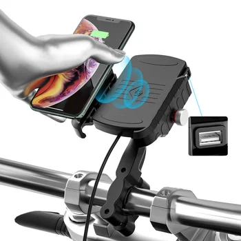 אוניברסלי אופנוע אופניים לטלפון נייד בעל אלומיניום אופניים רכיבה על תושבת GPS הר הכידון בצד המראה לעמוד