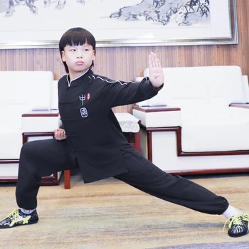 מבוגרים וילדים אלסטי וושו בגדים קונג פו השמלה אומנות לחימה אחידה טאי צ ' י בגדים קון מאסטר ספורט להגדיר 2023 חדש