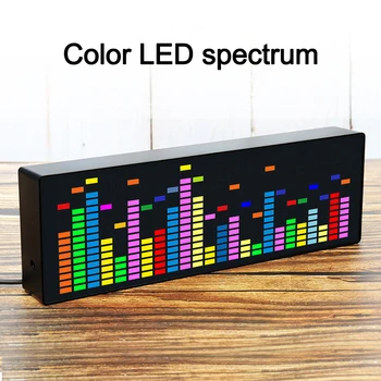USB 5V1A צבע Led מוסיקה ספקטרום אלקטרוני שעון שליטה קולית קצב אור 1624Rgb איסוף אווירה מחוון רמה