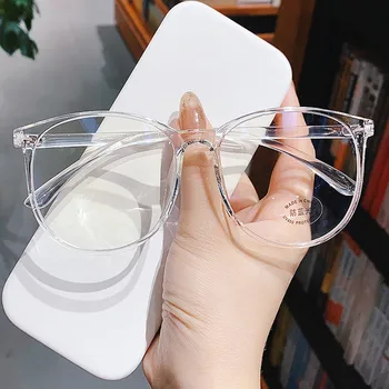 Zilead שקוף המחשב מסגרת משקפיים נשים גברים נגד אור כחול עגול Eyewear חסימת משקפיים אופטיים מחזה למשקפיים