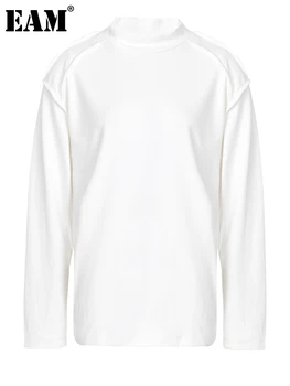 [ידה] נשים לבן בצורת קצרה מזדמנים גודל גדול חולצה חדשה צווארון שרוול ארוך אופנה גאות אביב סתיו 2023 1DF090300
